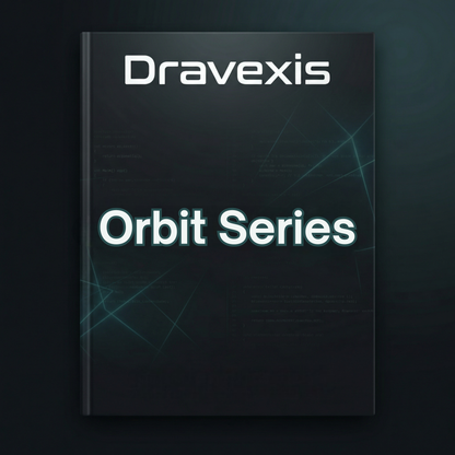 Book or cover with 'Dravexis Orbit Series' text on a dark background