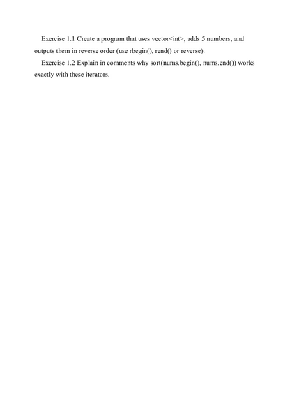 Text document with programming exercises on a white background