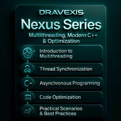Dravexis Nexus Series course outline on a dark background